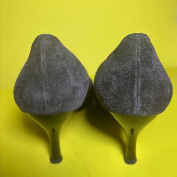 Salvatore Ferragamo Made in Italy Suede Leather Brown Pumps Size 9.5 B - Picture 4 of 8